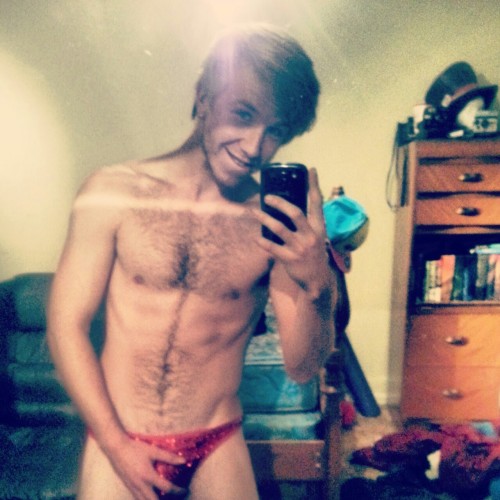 blueeyeboyforever: I never shared this with any of you but here are my red [sequins] underwear so ha