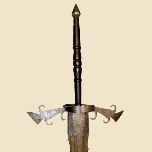 art-of-swords:
“ Two-handed Sword
• Dated: 1689
• Culture: German
• Medium: bone, steel, wood, leather
Made from a swordfish’s bone nose, the sword apparently belonged to the Prince of Bavaria.
“Source: Copyright © 2015 Arsenal Russe
” ”