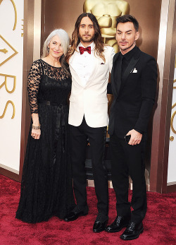 Crisjournals:  Jared Leto, Shannon Leto And Constance Leto At The 86Th Annual Academy