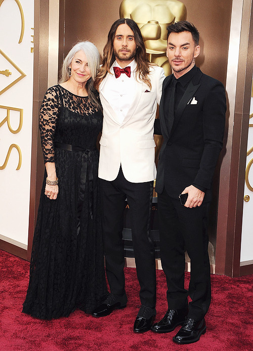 crisjournals:  Jared Leto, Shannon Leto and Constance Leto at the 86th Annual Academy Awards.   Holy fuck