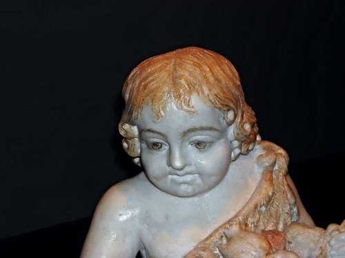 ancientcharm:  Child with fruit, fountain ornament from Pompeii National Archaeological Museum 