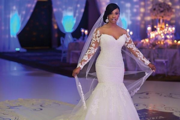 packtheammo:  urbansoulection:  Her wedding dress &amp; reception look has me