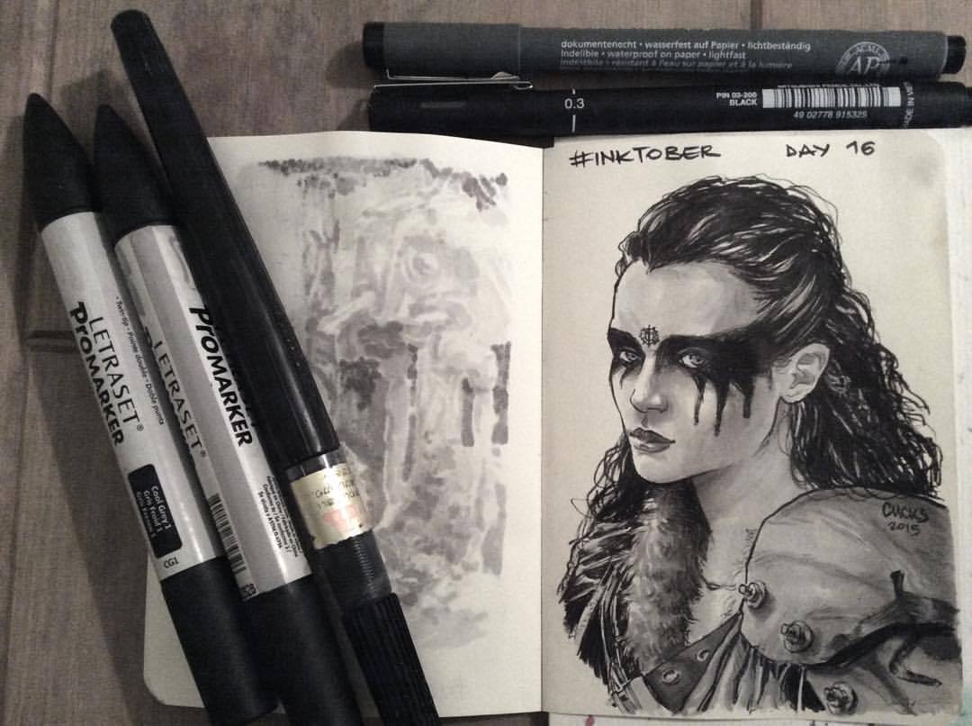 cucks-sketch:  #inktober day 16 #commanderlexa #the100  #inktober2go 