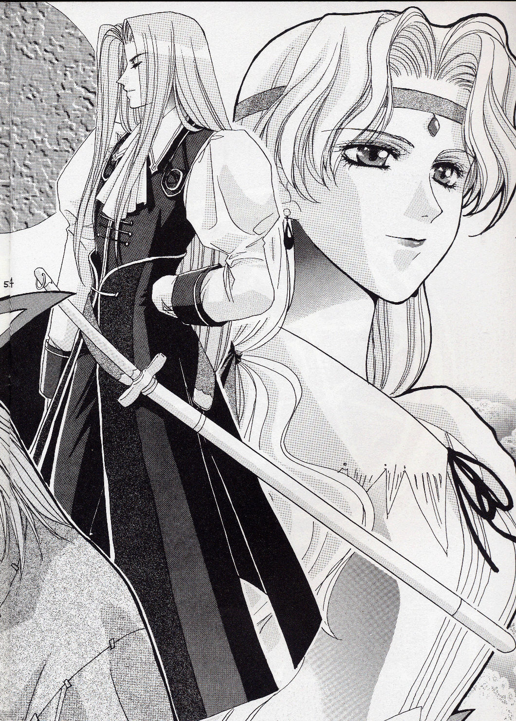 escaflowme: Allen and Millerna (scan from Escaflowne - Illusion doujinshi)
