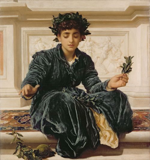 Tissant la couronne (Weaving the Wreath)Frederic Leighton, ca. 1872