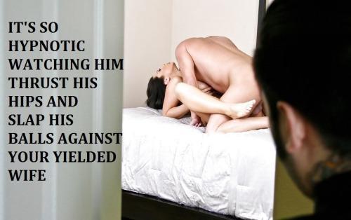 Hiding and hearing the sex talk, moaning, and skin slapping, is very hot too…
