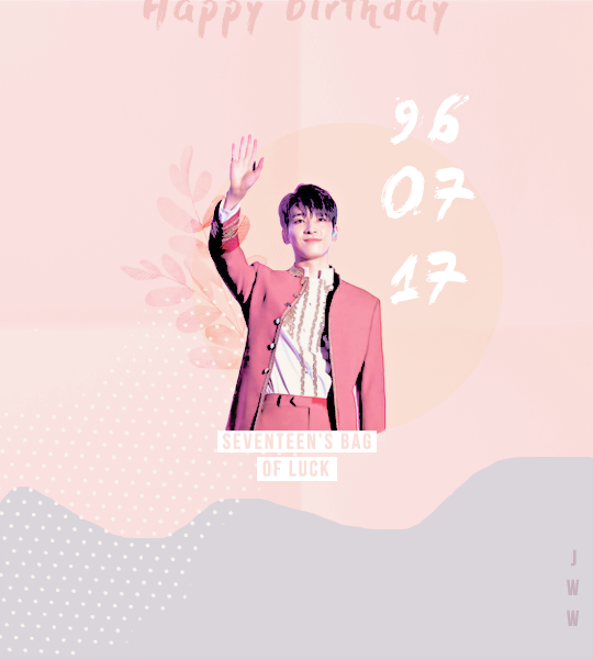 caramelgyu:  Happy birthday to our bag of luck, Jeon Wonwoo! ♡ [17.07.96] #BeautifulWONWOOday 