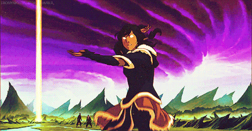 ebonynightwriter: my aesthetic + lok: >> korra tossing unalaq out of the spirit world like the piece of trash he is