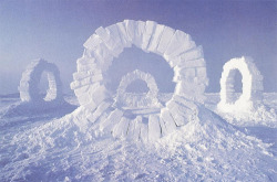 sullenmoons:  Andy GoldsworthyTouching NorthNorth Pole, 1989 