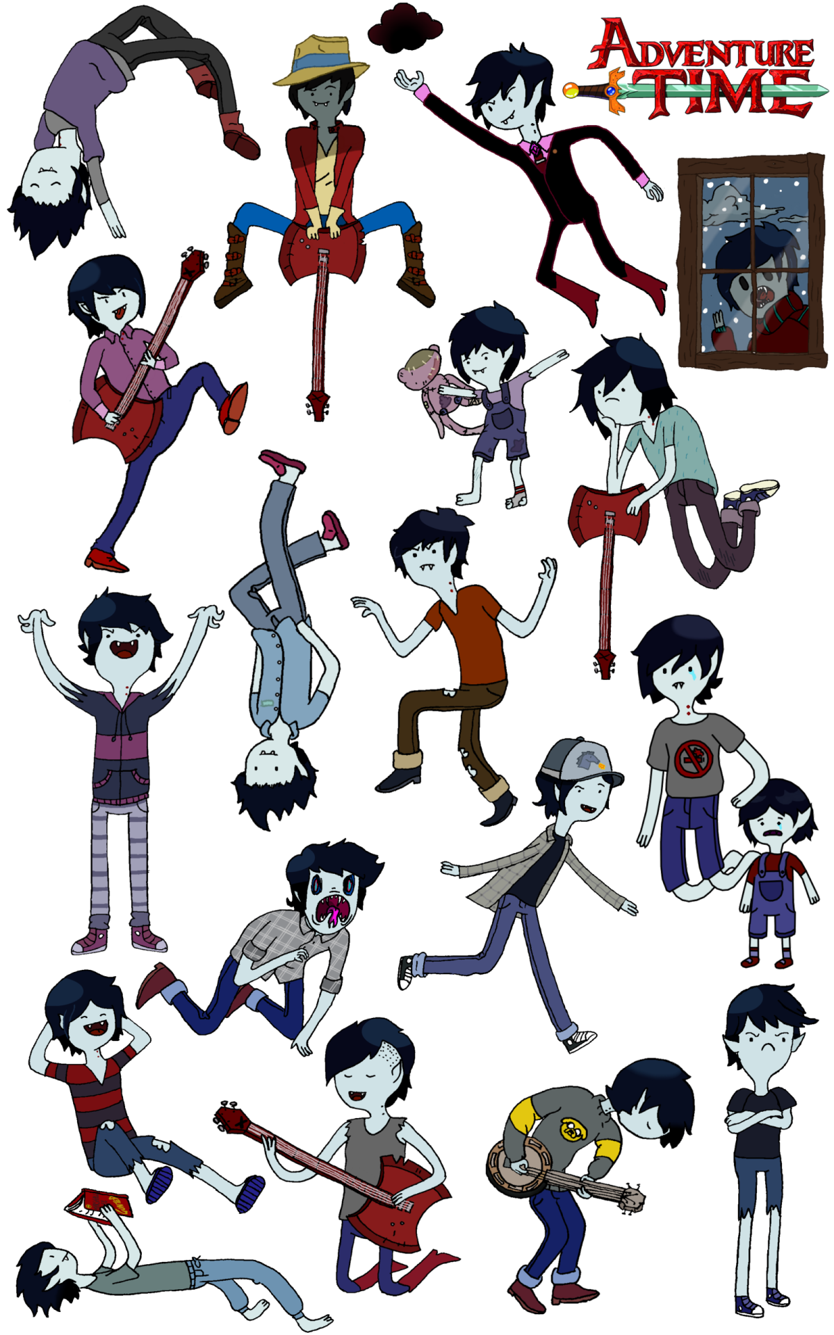 Adventure Time Fan Art Comics — Marshall Lee Genderbent Outfits by  ~Kryptonite-Kid