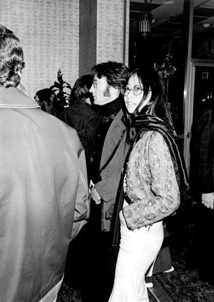 meaverita:John Lennon and May Pang at the Century Plaza Hotel in Los Angles, 24 March 1974