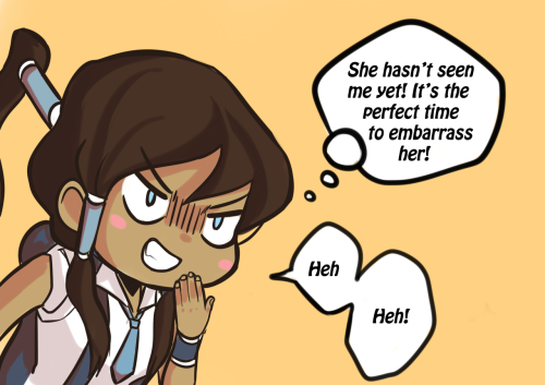 hehe Pervy Korra got a taste of her own medicine~ ;9  Gawd I love Korrasami~ <3 <3 <3