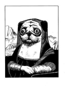 comicbookalex:  If Mona Lisa were a pug 