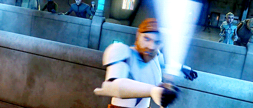 imwhe: Obi-Wan using the Force in The Clone Wars
