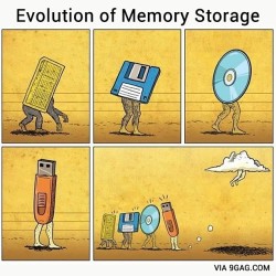 9gag:  Evolution of memory storage 
