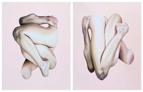 Resize 1 and Resize 2, oil on canvas, both 70x90cm@megan.j,archerwww.meganjarcher.com