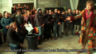 notmydate:  Martin Freeman is given Bilbo’s dressing gown at the end of principal