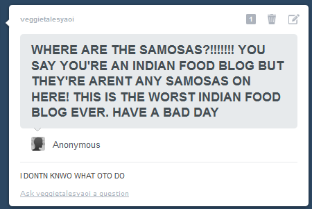 veggietalesyaoi:  the indian food blog chronicles 
