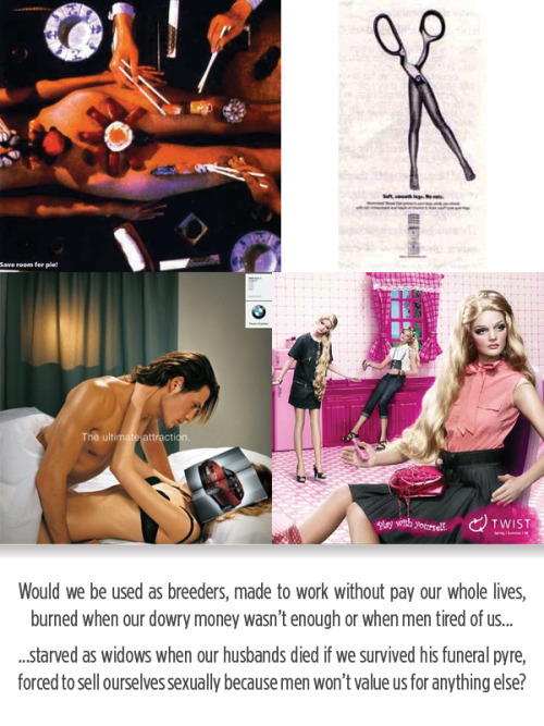 elige:antiporn-activist:Are Women Human?words by Catharine MacKinnon.images by www.genderads.comorig