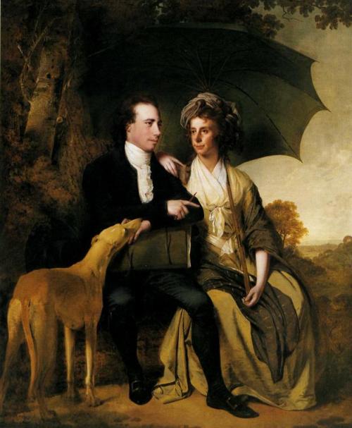 Thomas Gisborne and His Wife Mary, 1786, Joseph WrightMedium: oil,canvas