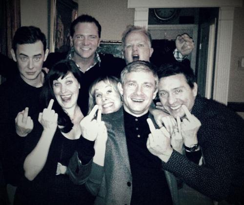 rox712:  Martin corrupting the Fargo cast! (X) 