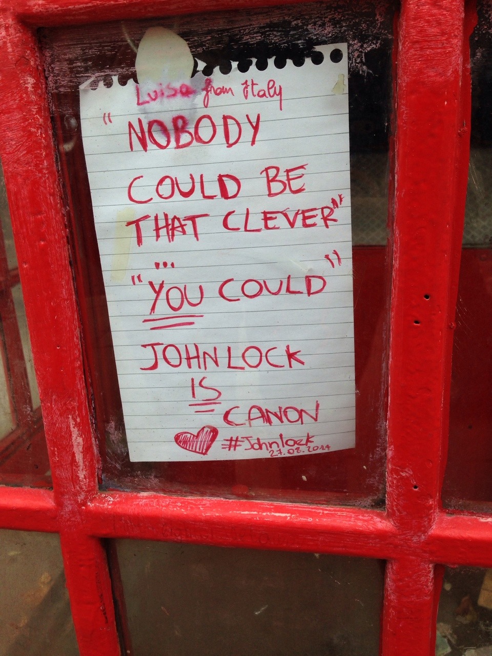 johnlockedness:  You nerd. I love this fandom so much.