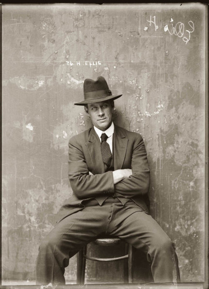 1920s Mugshots Instead of the usual style of holding a sign and having front and profile shots taken, these “special photographs” have a far more casual feel. The name, date, and in some cases other details are etched onto the photographs