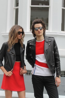   We are often accused of wearing too much black so we decided it was time to incorporate some colour into our wardrobes, and we chose red. Leather jackets go with everything, they are a great investment as they are totally trans-seasonal  and look great