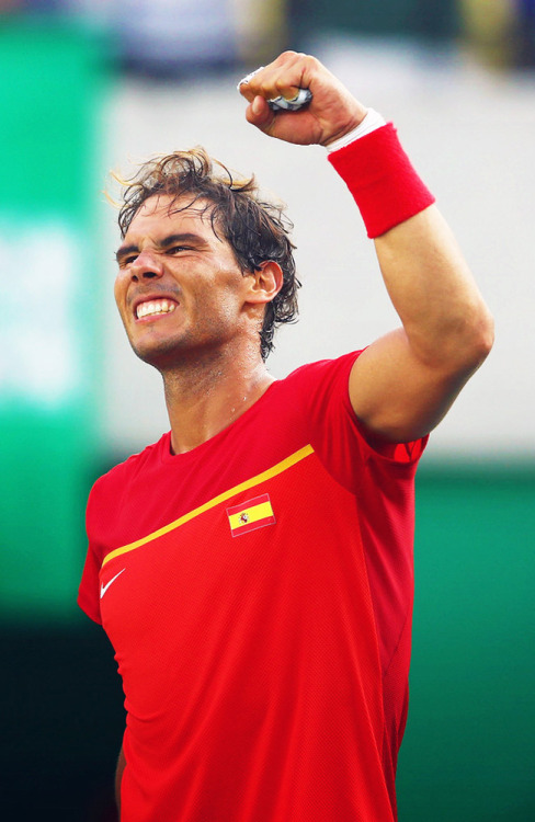 keepcalmandvamos:Rio 2016 Olympics : R2 - Rafael Nadal def. Andreas Seppi 6-3 6-3