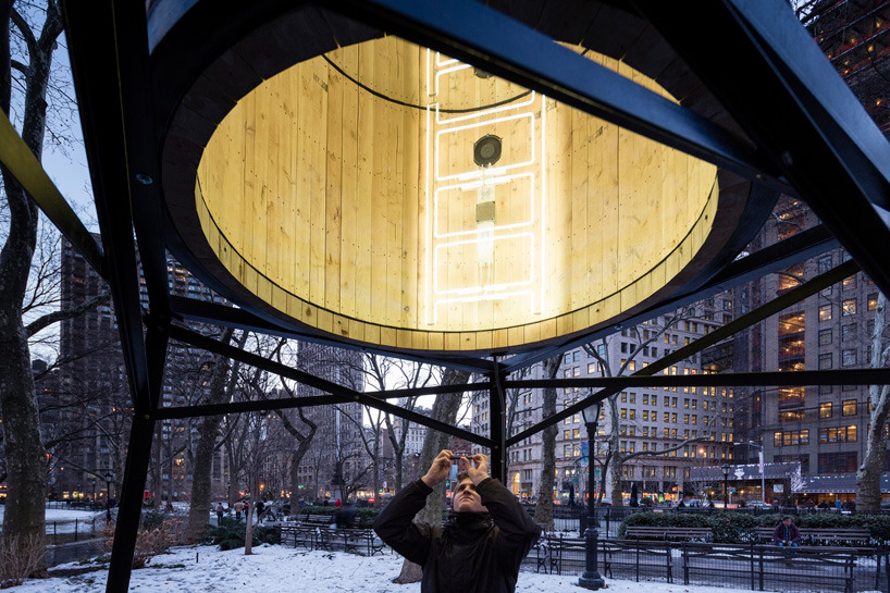 bobbycaputo:  Artist Ivan Navarro places infinite neons within water tower sculptures