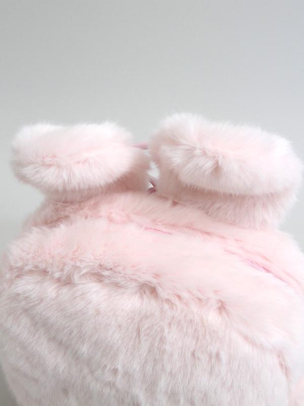 gyaru-coordinates:  Brand:  WEGO Rabbit ears furry backpack. In black, pink, and