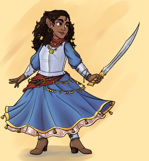 mageflow:Oriana Sandshine, halfling devotee of Lathander, the Morninglord.