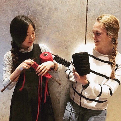 &ldquo;Friends that knit together, fit together.&rdquo; #woolandthegang #knitparty (Regram @phoebeth