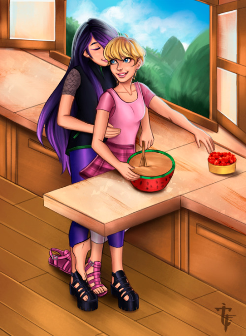 My collection of incredibly shippy Miraculous Ladybug pics I&rsquo;ve commissioned so far. :)Maribug