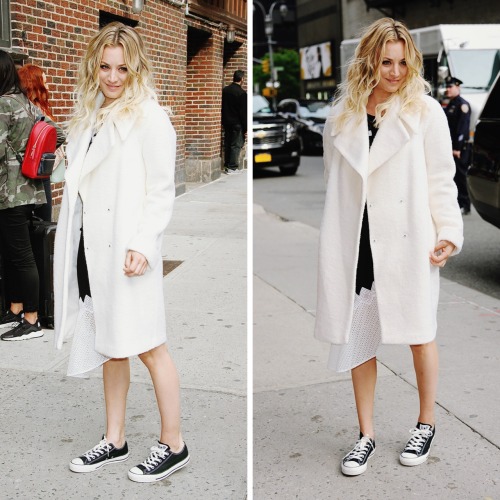 Kaley Cuoco arrives at “The Late Show with Stephen Colbert” in New York - 05/09/2016