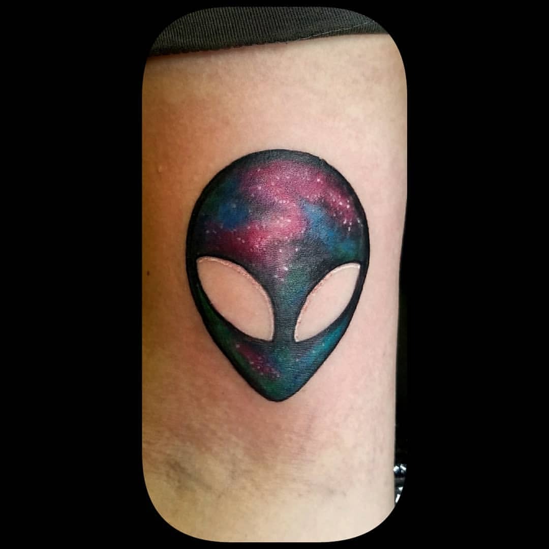 Tattoos by Digger, Did this little alien head yesterday! #alien...