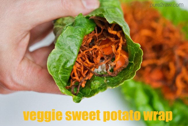 cklikestogame:  beautifulpicturesofhealthyfood:  Sweet Potato Veggie Wrap…RECIPE