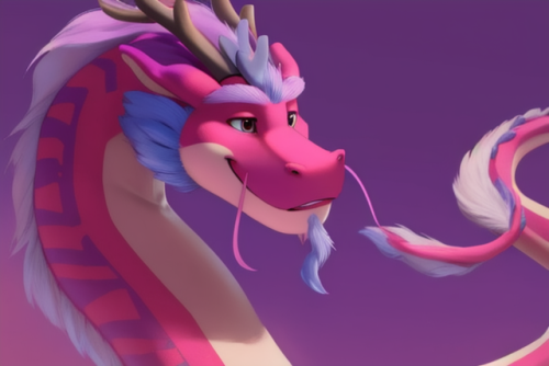 Dei Mais Uma Passadinha No PixAI E Fiz Os Personagens Din E Long Do Filme "O Drago Dos Desejos".