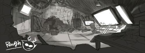 honesk1:Here’s some backgrounds I did for Hiveswap! Loft and Basement line art by wonderful environment art director Rah-san!(@rah-bop) Dammek’s hive is disgusting and dirty so I worked very hard(but i love him…!!!)   I’ve been involved with Hiveswap