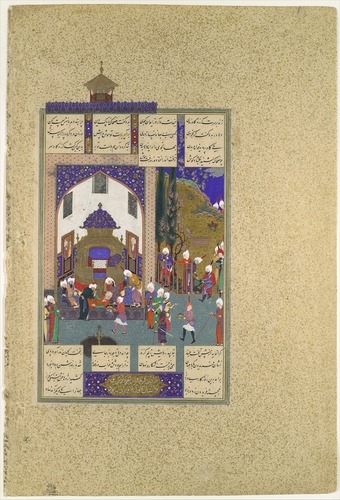 &ldquo;Zahhak is Told His Fate&rdquo;, Folio 29v from the Shahnama (Book of Kings) of Shah T