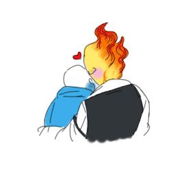 mcmilkthistlee:  @zorayda-art Grillby loves his little skele