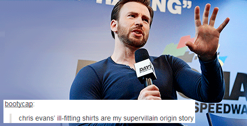 tsundereslasher:  Chris Evans: a summary in text posts 