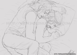 jadedsilk:  Fikili - Bed Hog - Sketch request for http://www.kilifilithorinandco.tumblr.com/They wanted Kili hogging the bed (and his brother), much to Fili’s frustration. I still need to fix some stuff but I’ll get to that when I paint. Thanks!Please