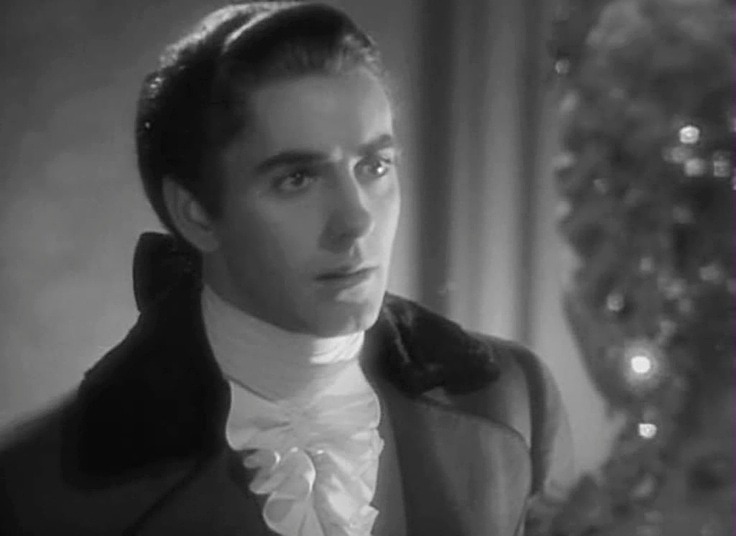 We Had Faces Then — Tyrone Power as Count Axel von Fersen in Marie...