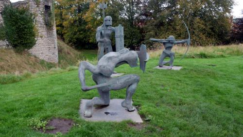 Defenders of Helmsley Castle, North Yorkshire, England.