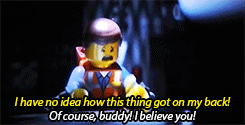 oateyboat:  I think this was the exact point where I realised The Lego Movie was going to be one of the best animated films in recent history. I adore meta humour and I love how aware Bad Cop is of his permanently posted hands in this scene that I think