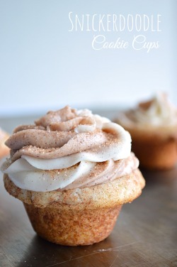 cupcakes-for-breakfast:  Snickerdoodle Cookie Cups | House of Yumm