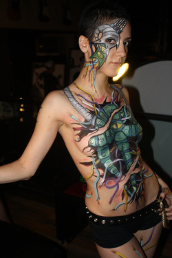 nerdybodypaint:  Cyber Marta 