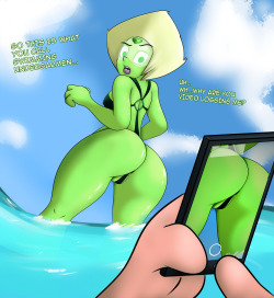 Neronovasart: Beach Peribooty Getting Some Practice Drawing The Gems, And Peridot