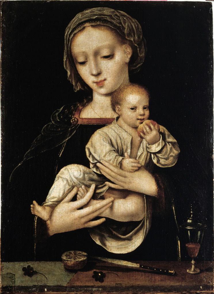 Madonna and Child, by Joos van Cleve and workshop, Accademia Carrara